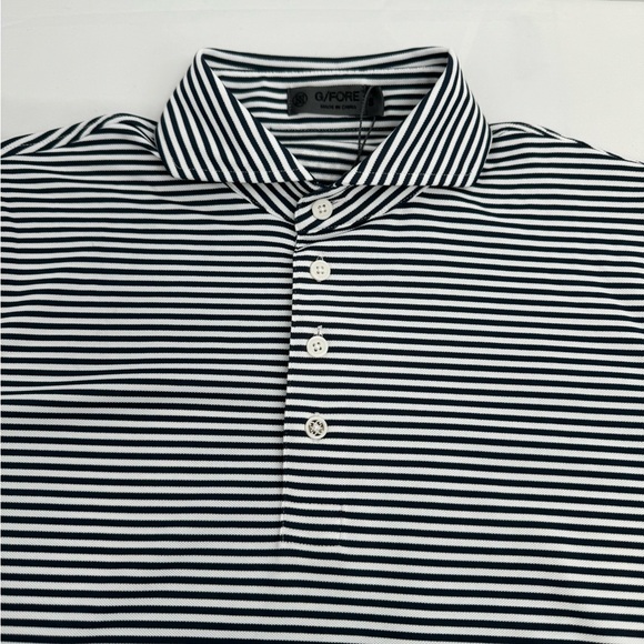 NWT G/FORE Men’s Polo Shirt Size S Short Sleeve Striped - Picture 1 of 10